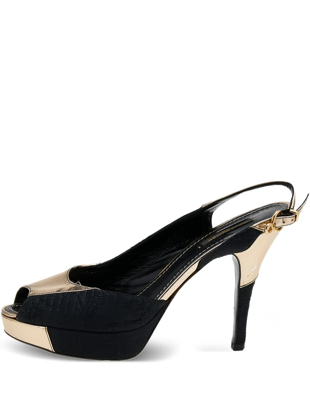 Louis Vuitton Pre-Owned 110mm leather heeled sandals - Schwarz