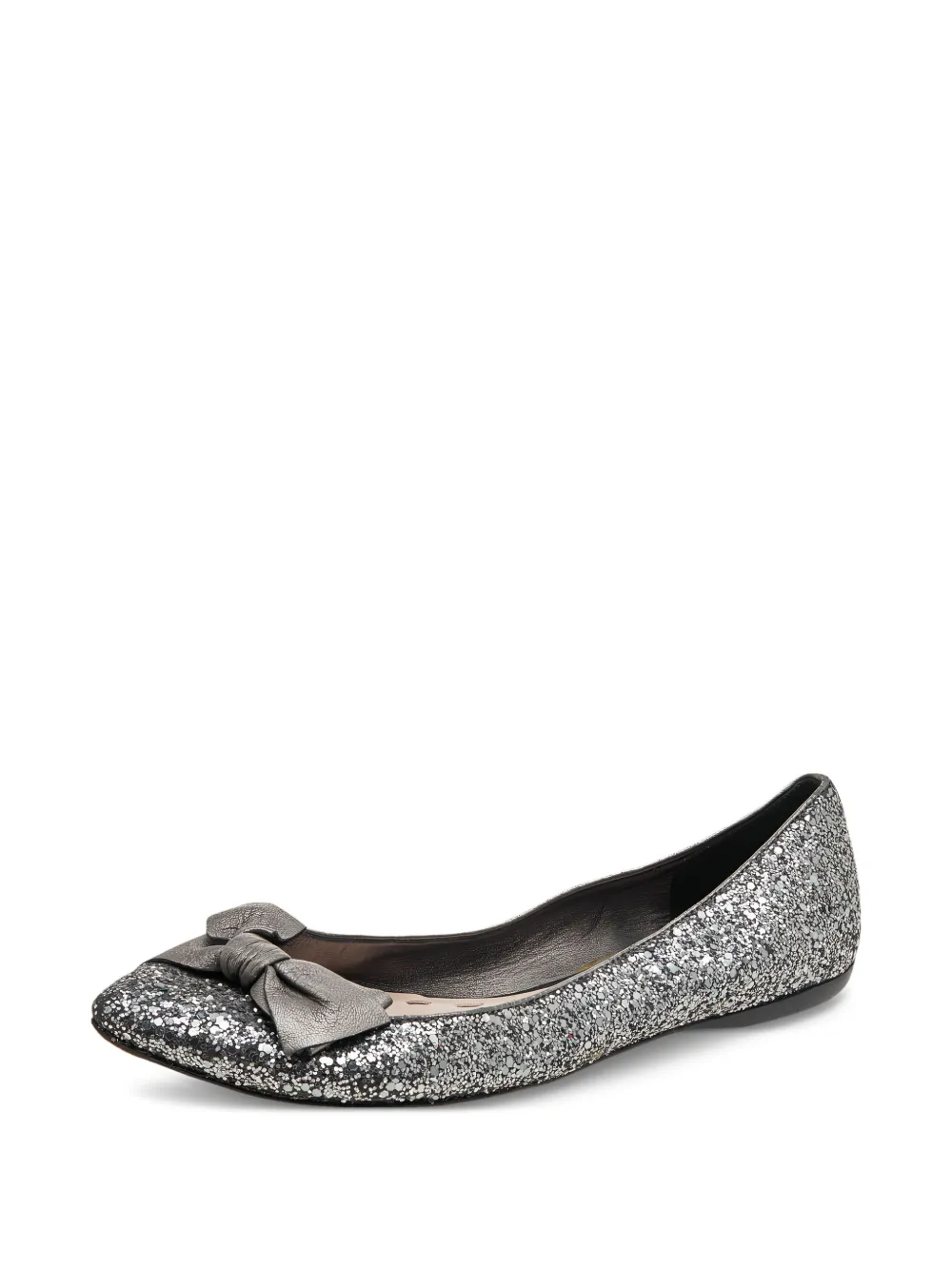 Miu Miu Pre-Owned glitter-embellished ballet flats | Image 2