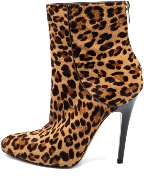 Jimmy Choo Pre-Owned 115mm leopard-print calf-hair boots