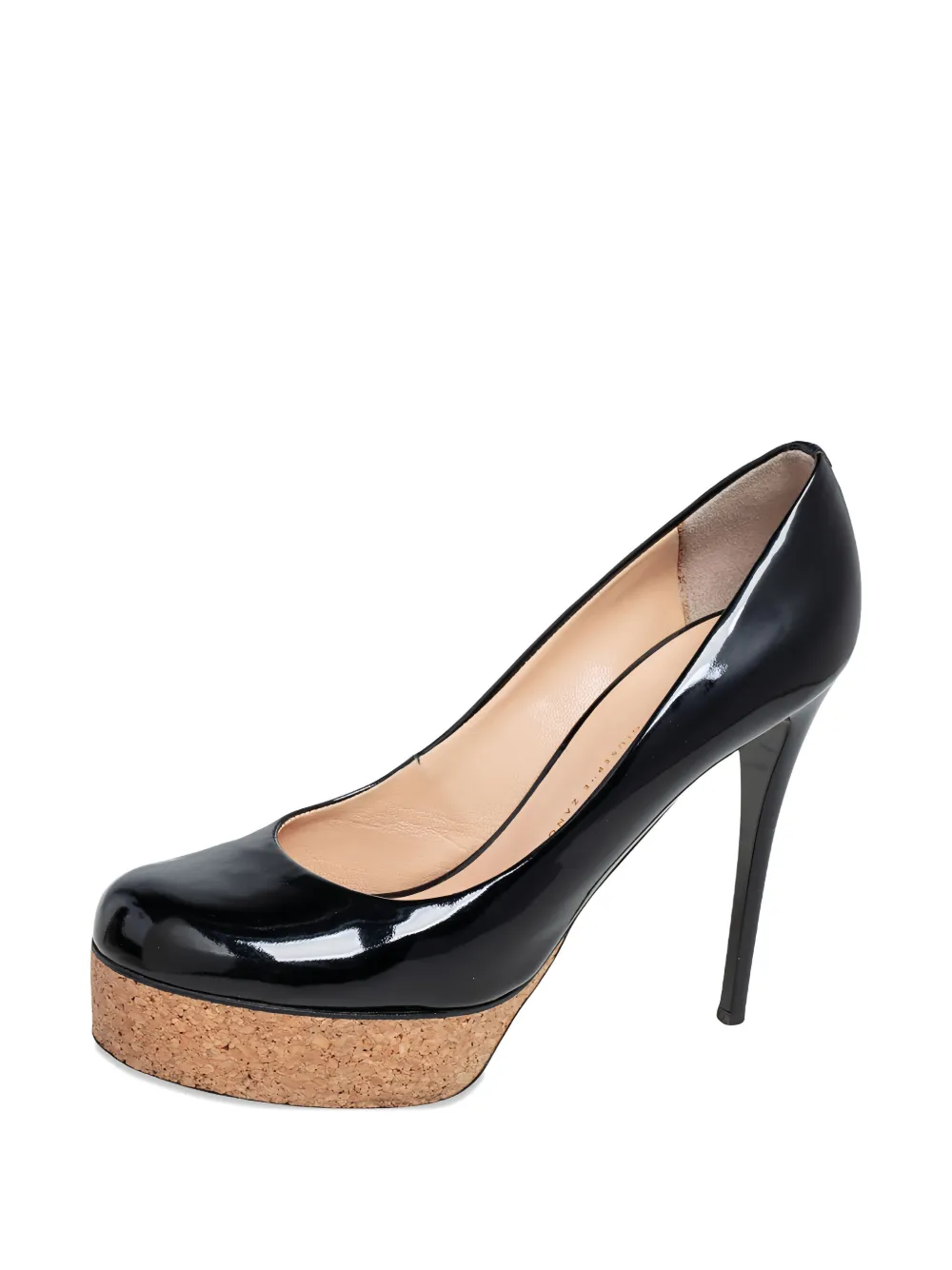 Giuseppe Zanotti Vintage Pre-owned 120 mm lakleren pumps met plateauzool - Zwart