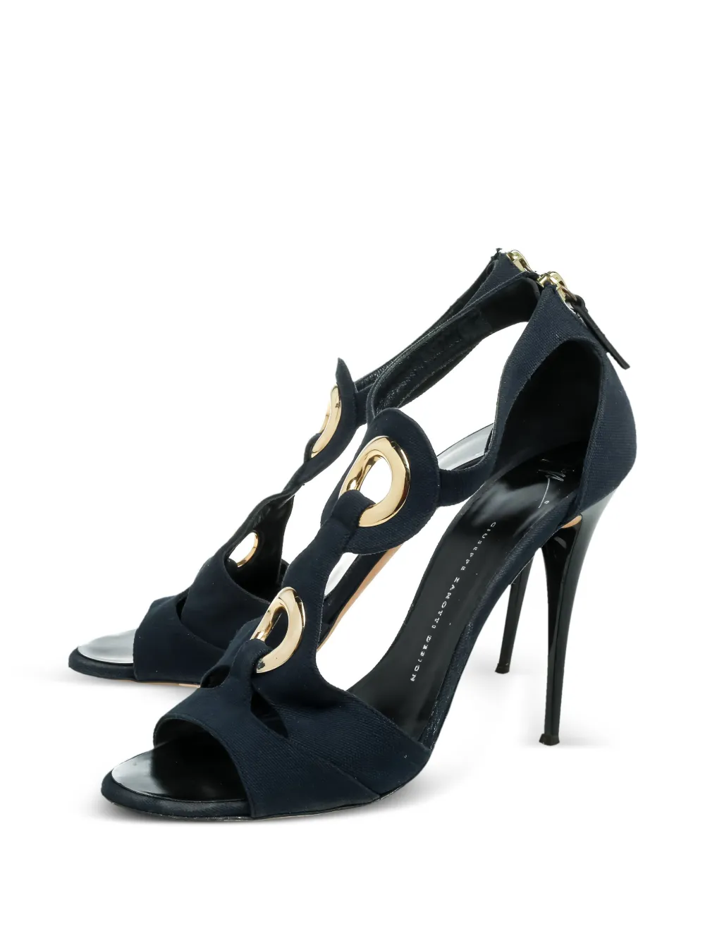Giuseppe Zanotti Vintage Pre-owned 120 mm canvas sandalen - Blauw