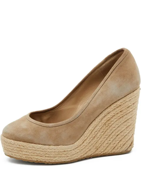 Jimmy Choo Pre-Owned alpargatas de gamuza con cuña de 110mm