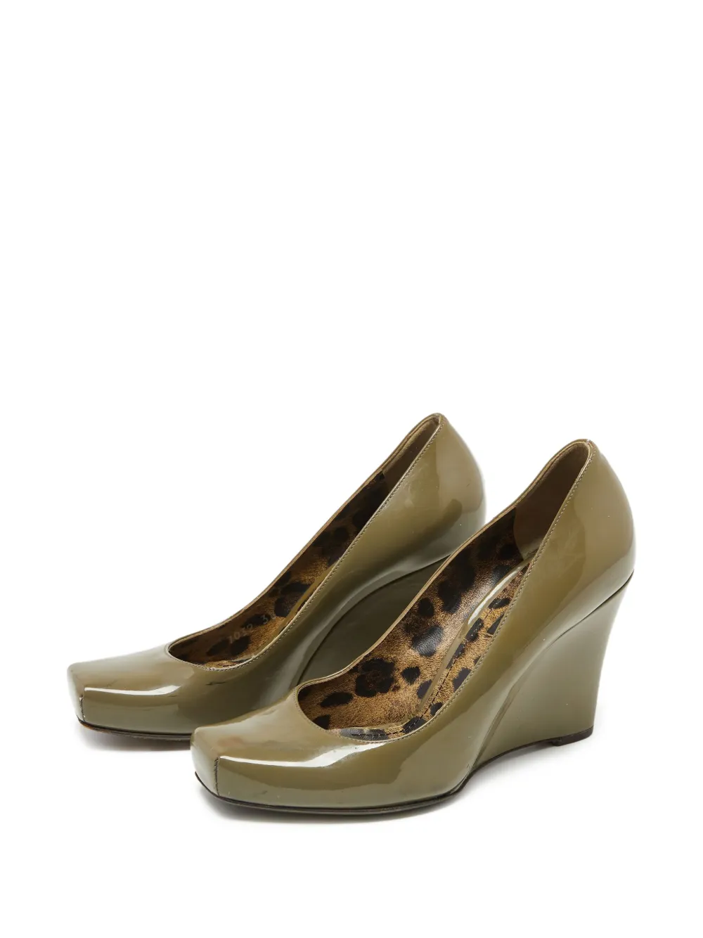 Dolce & Gabbana Pre-Owned 80mm patent leather wedge pumps | Image 2