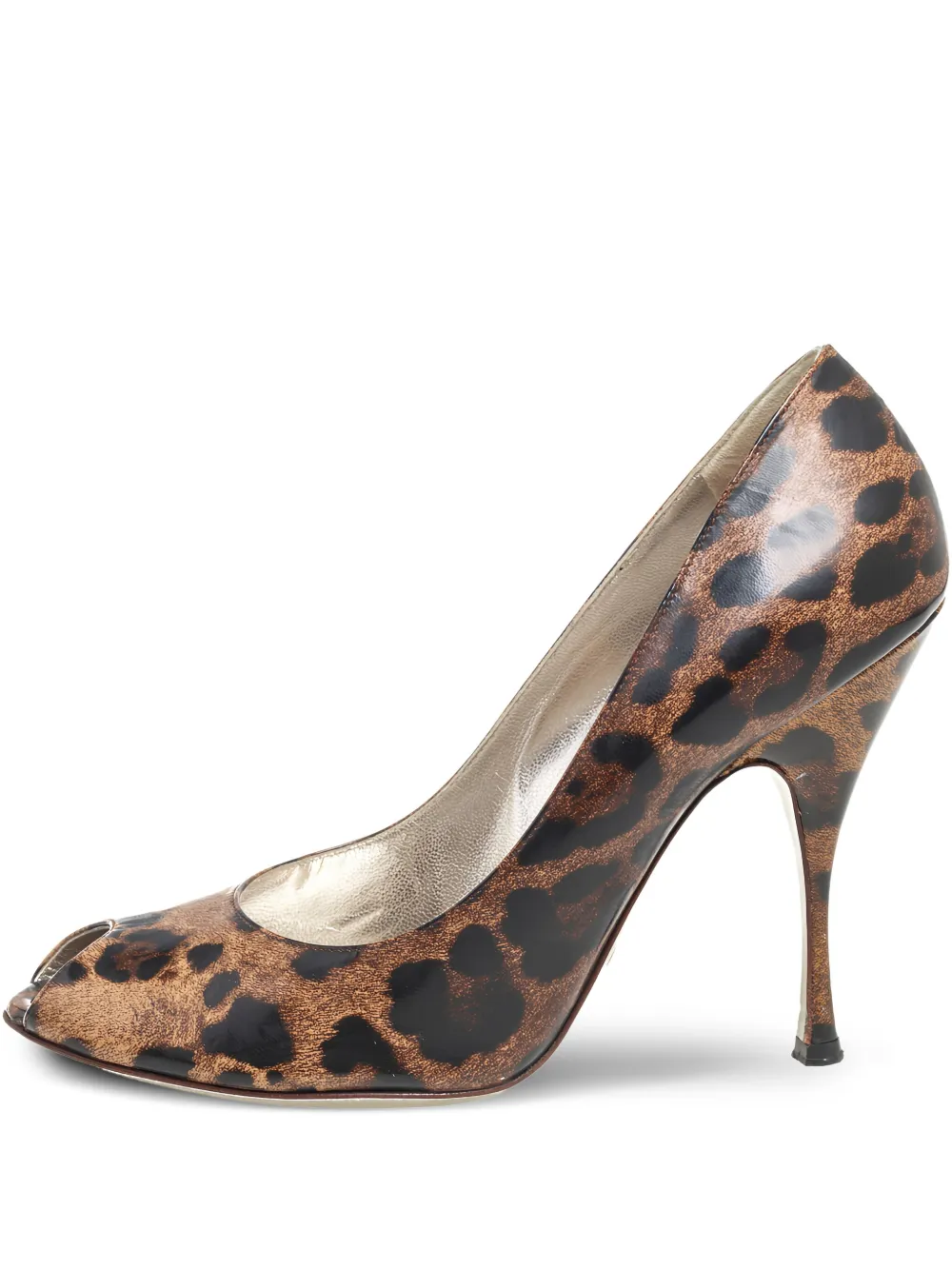 Dolce & Gabbana Pre-Owned zapatillas con estampado de leopardo y tacón de 115mm | marrón | Image 1