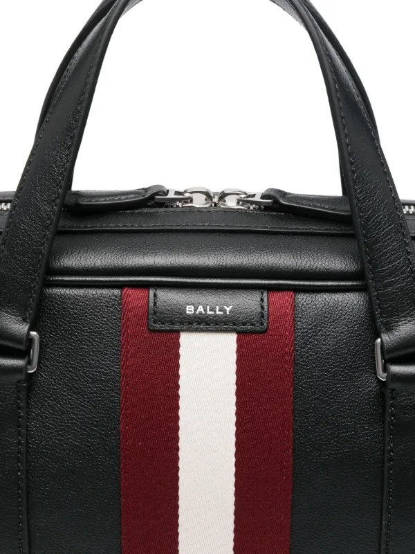 BALLY ストライプデザイン ビジネスバッグ バリー☆ HAIES.O Ballyストライプロゴ ビジネスバッグ (BALLY