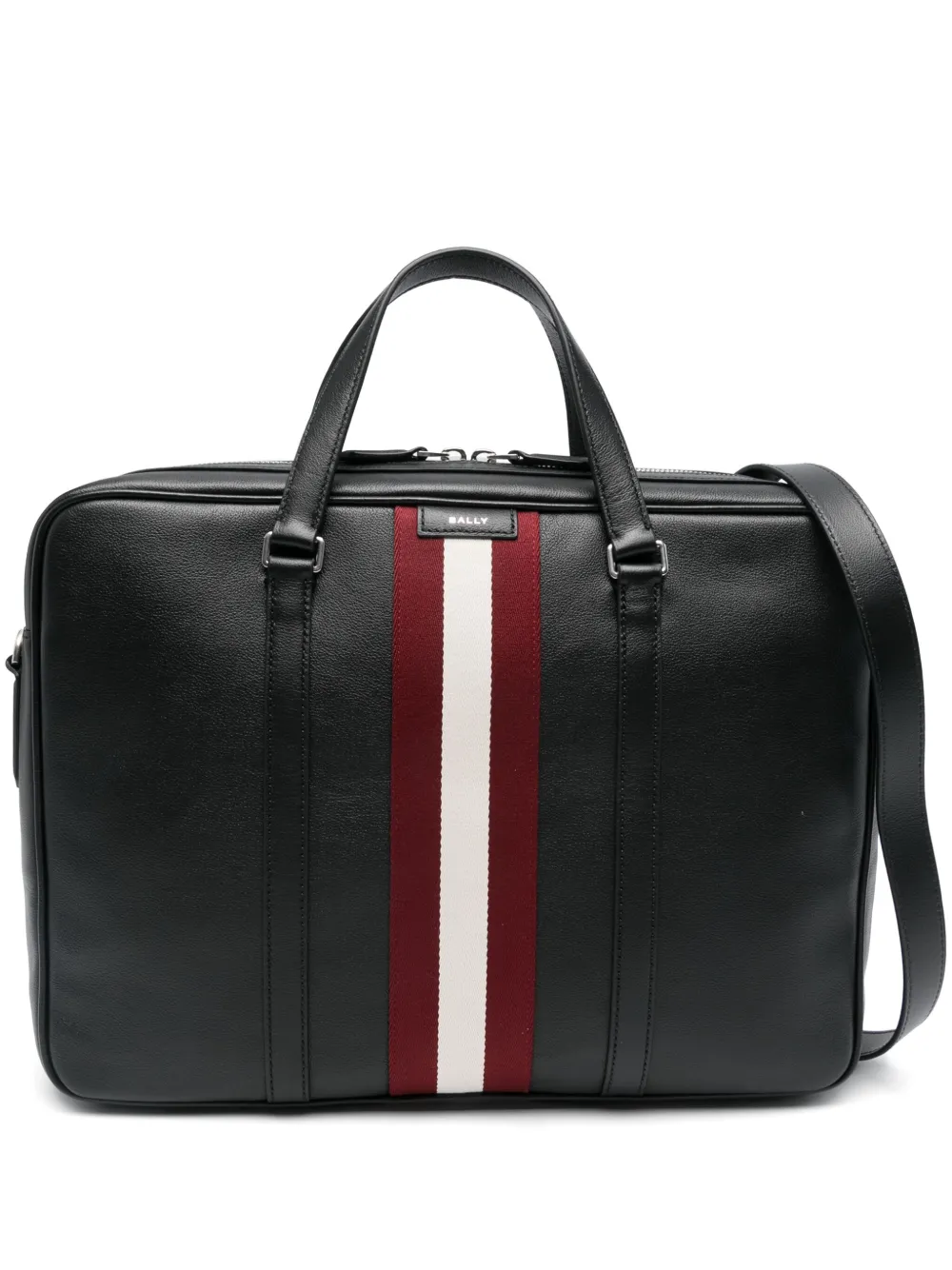 Bally ストライプ ビジネスバッグ - ブラック Bally ストライプ ビジネスバッグ - ブラック