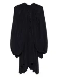 Lanvin pleated button-front mini dress - Purple