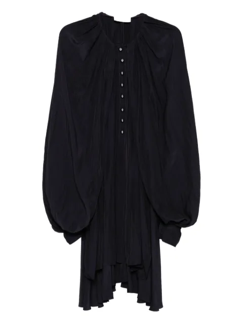 Lanvin pleated button-front mini dress