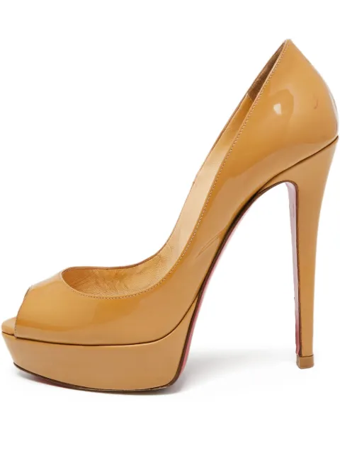Christian Louboutin Pre-Owned sandalias de charol con tacón de 135mm