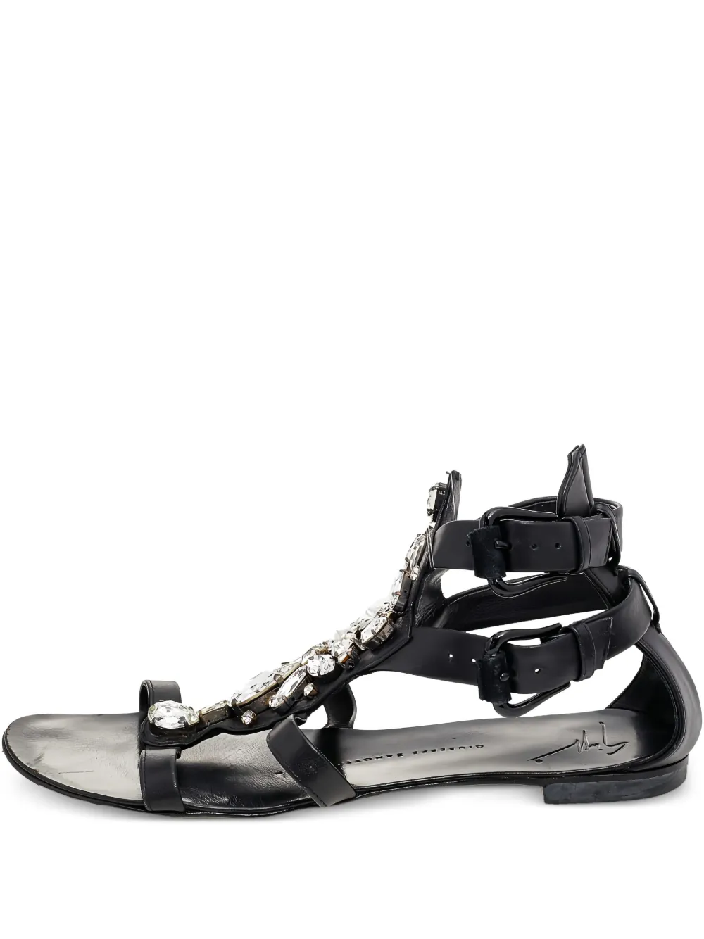 Giuseppe Zanotti Vintage Sandali con cristalli - Nero