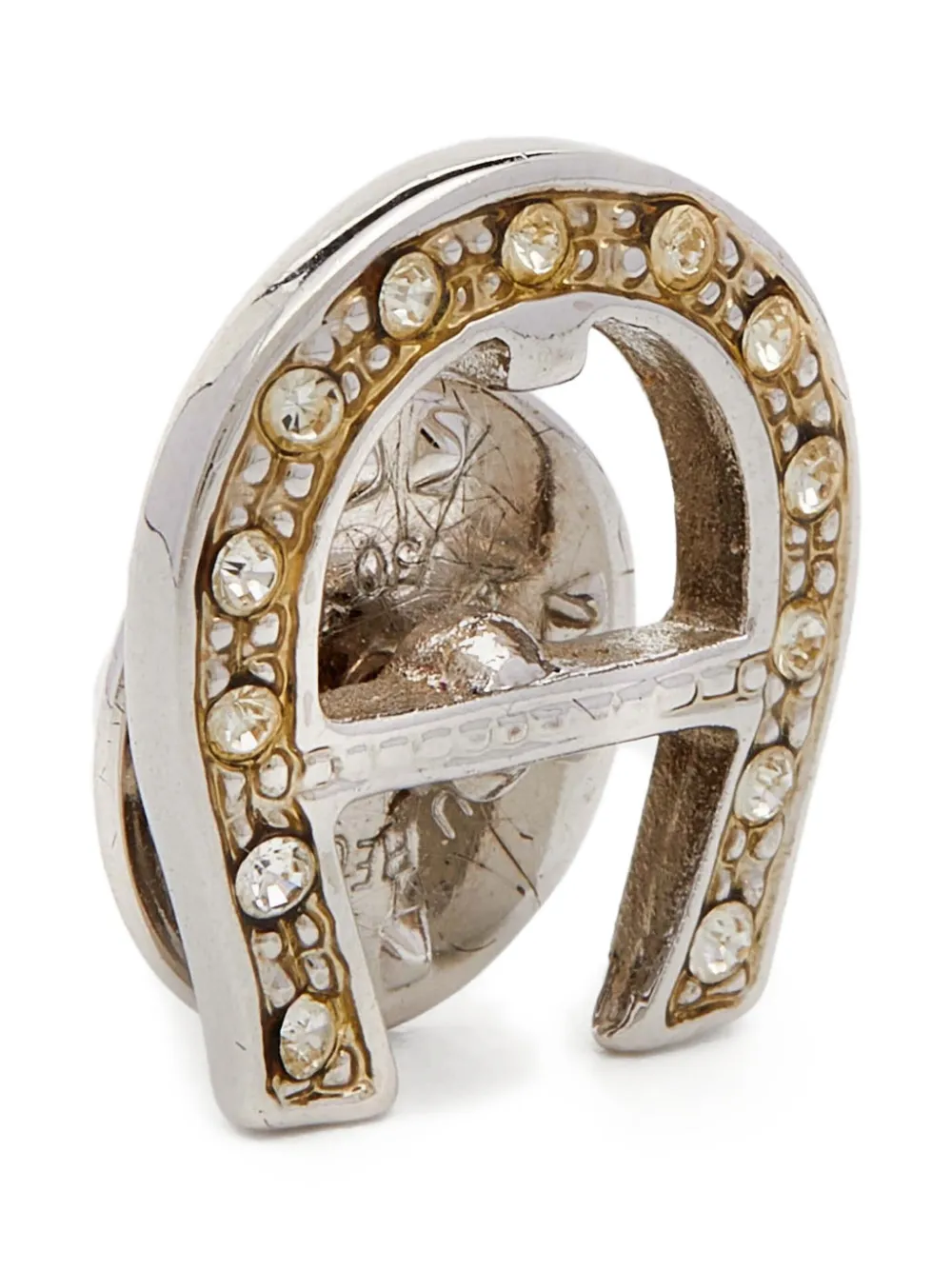 Aigner Vintage Hufeisenbrosche mit Kristallen | Image 2