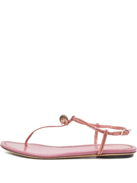 Gucci Pre-Owned leather flat sandals