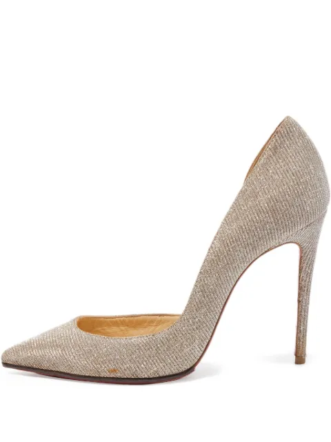 Christian Louboutin Pre-Owned zapatillas de lurex con tacón de 100mm