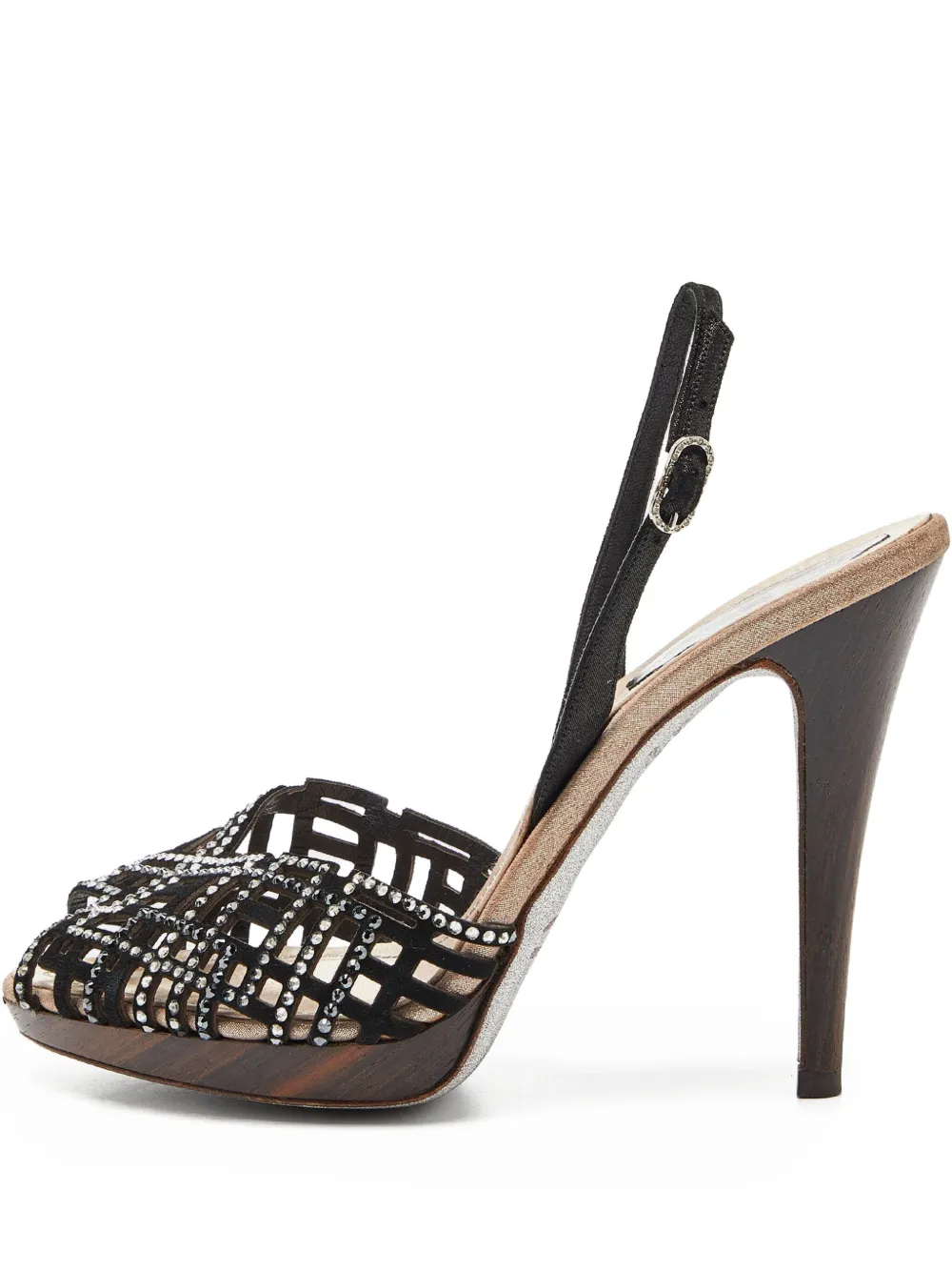 René Caovilla leather heeled sandals - Black