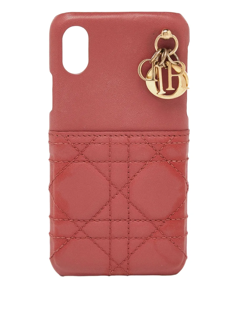 Christian Dior Pre-Owned funda para iPhone X/XS con capitonado Cannage | rosado | Image 1