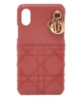 Christian Dior Pre-Owned Cannage quilted iPhone X/XS case - Pink