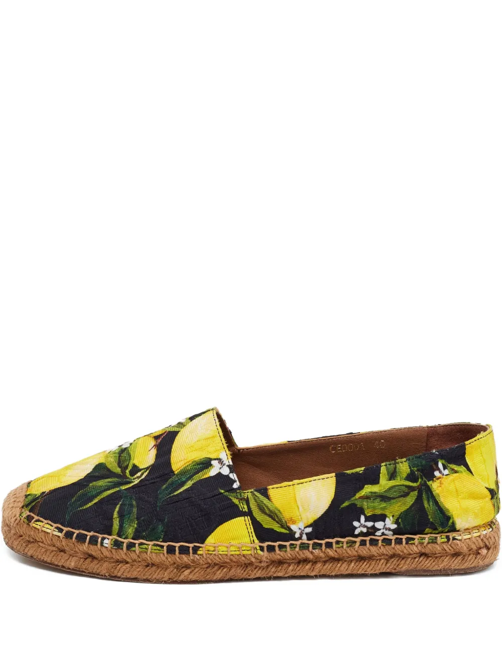 Dolce & Gabbana Pre-Owned lemon-print espadrilles | Yellow | Image 1