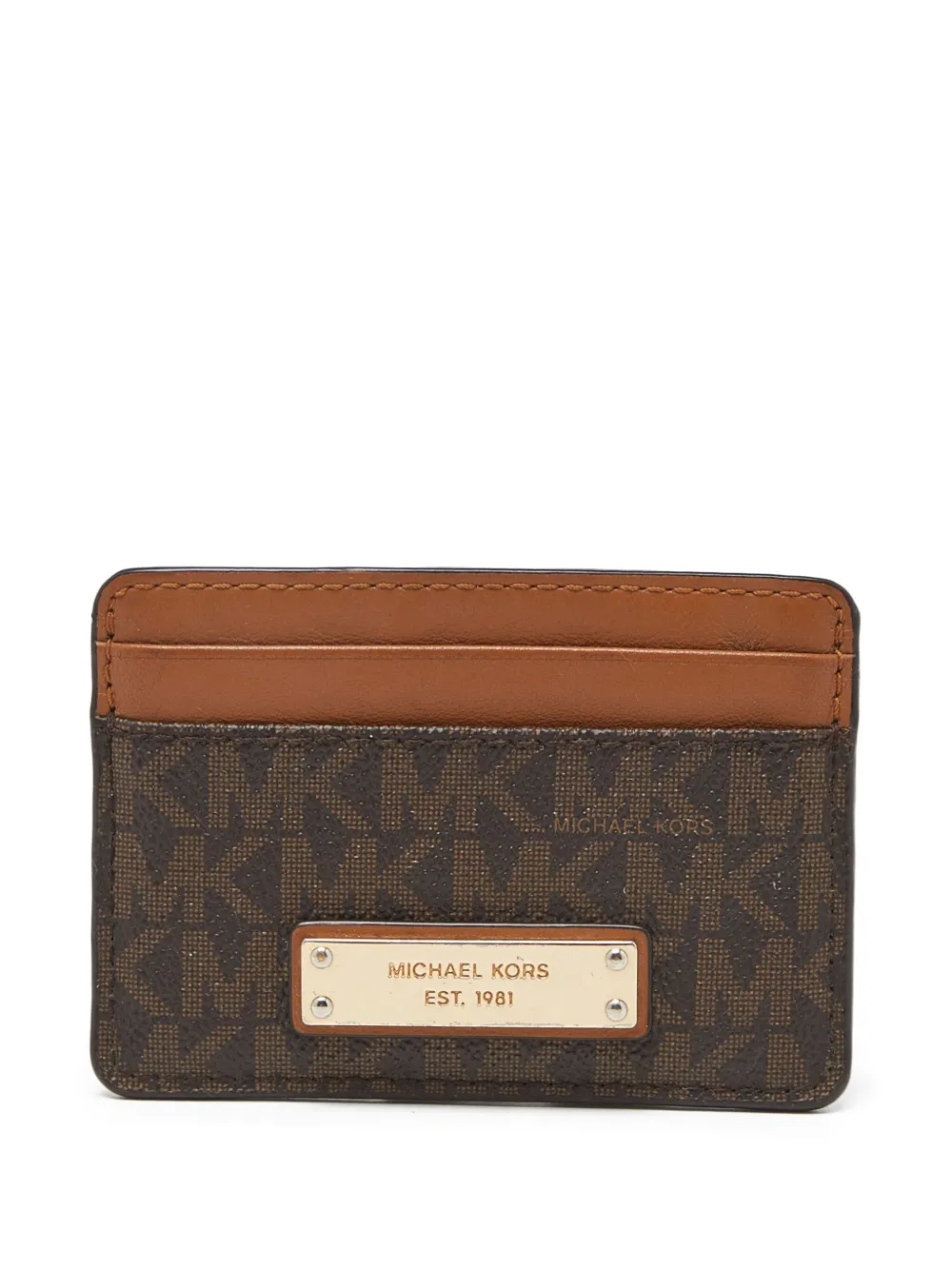 Michael Kors Vintage Portacarte in pelle - Marrone