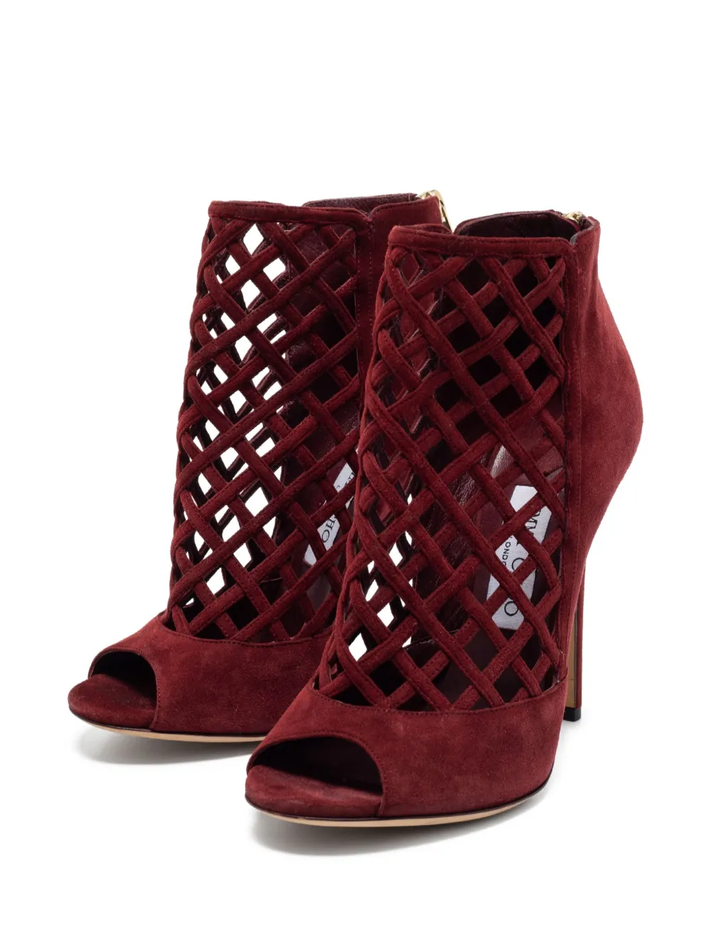 Jimmy Choo Pre-Owned 120mm cut-out suede boots | Image 2
