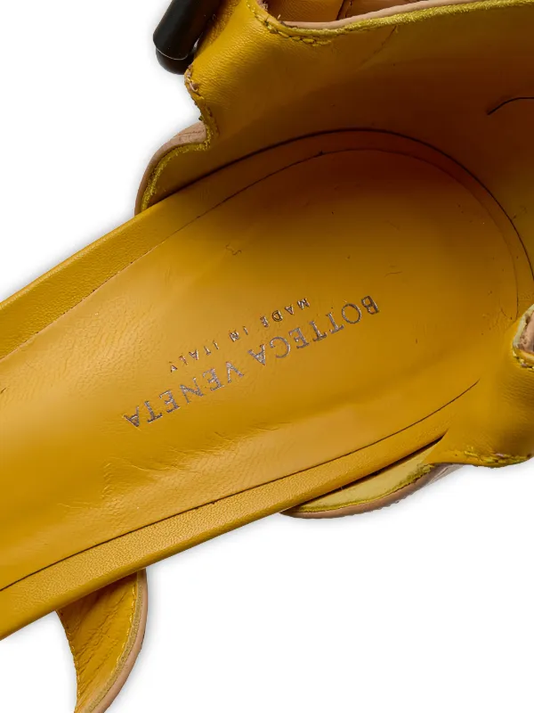 Bottega Veneta Pre-Owned レザーサンダル | ニュートラル | FARFETCH JP