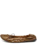 Louis Vuitton Pre-Owned checkered ballet flats - Brown