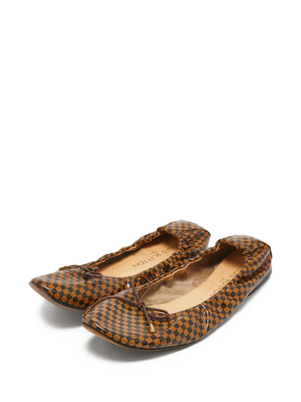 Louis Vuitton Pre-Owned Geruite ballerina's - Bruin