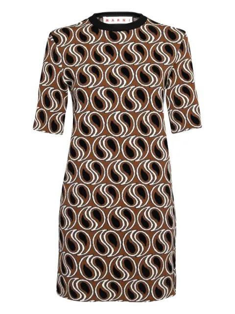 Marni Pre-Owned paisley-jacquard mini dress