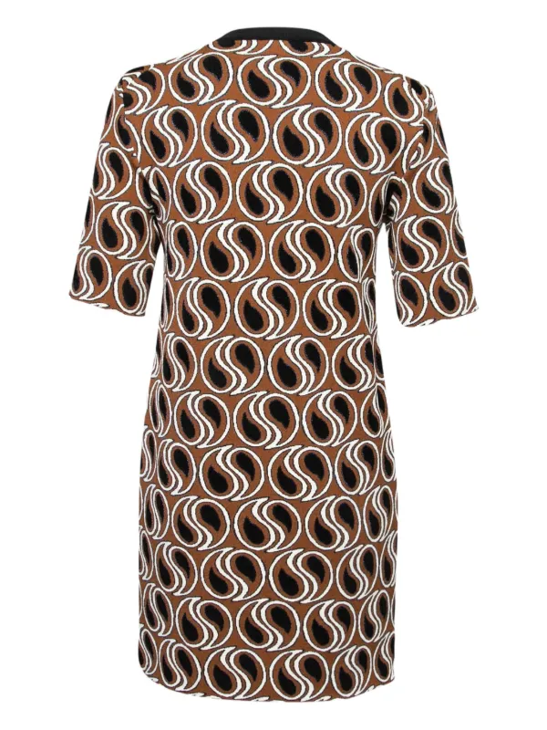 brown paisley mini dress Libby Paisley Mini Dress Black/Orchid / S