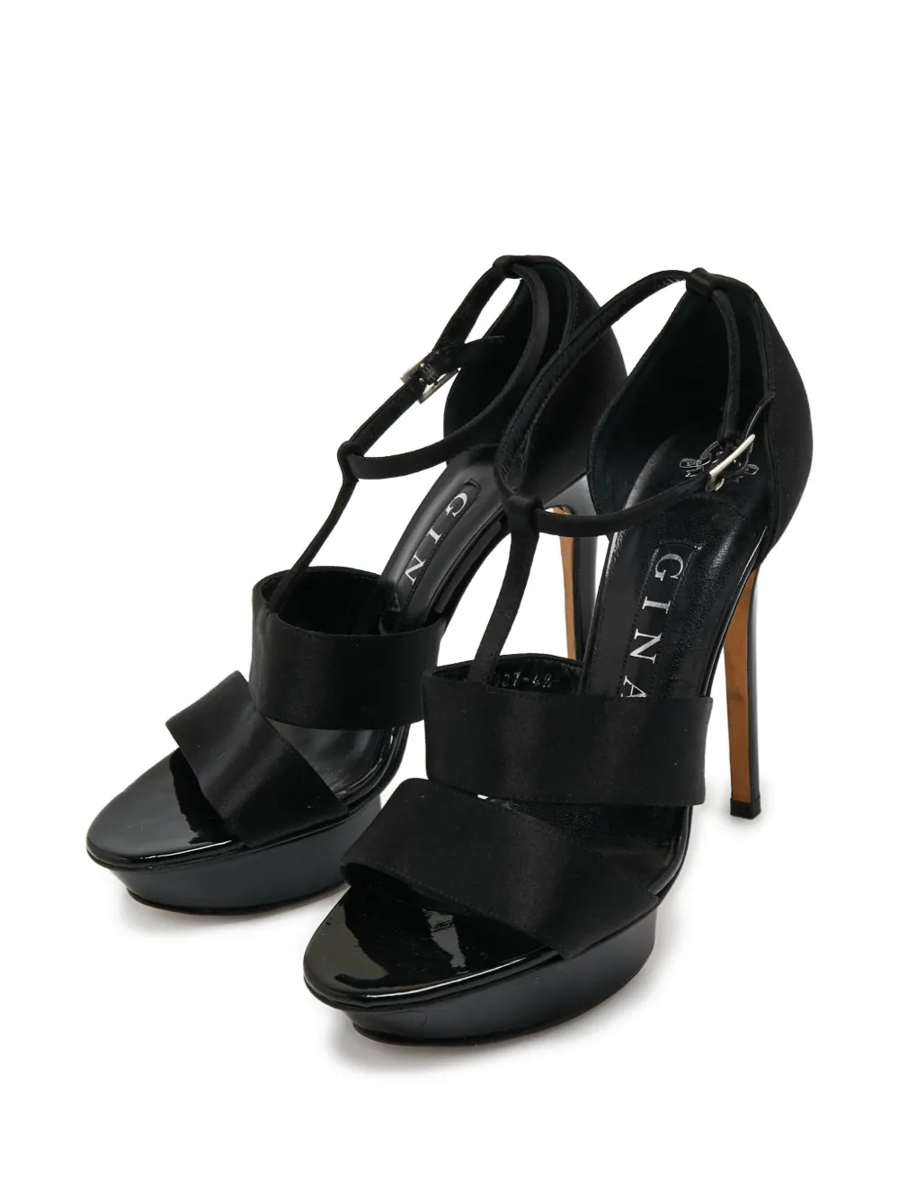 Gina pre-owned 120mm satin sandals | Image 2