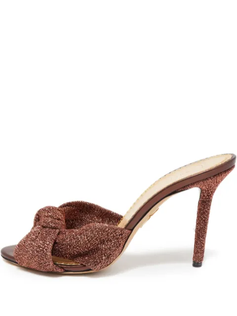 Charlotte Olympia pre-owned 100mm glittered-knot sandals