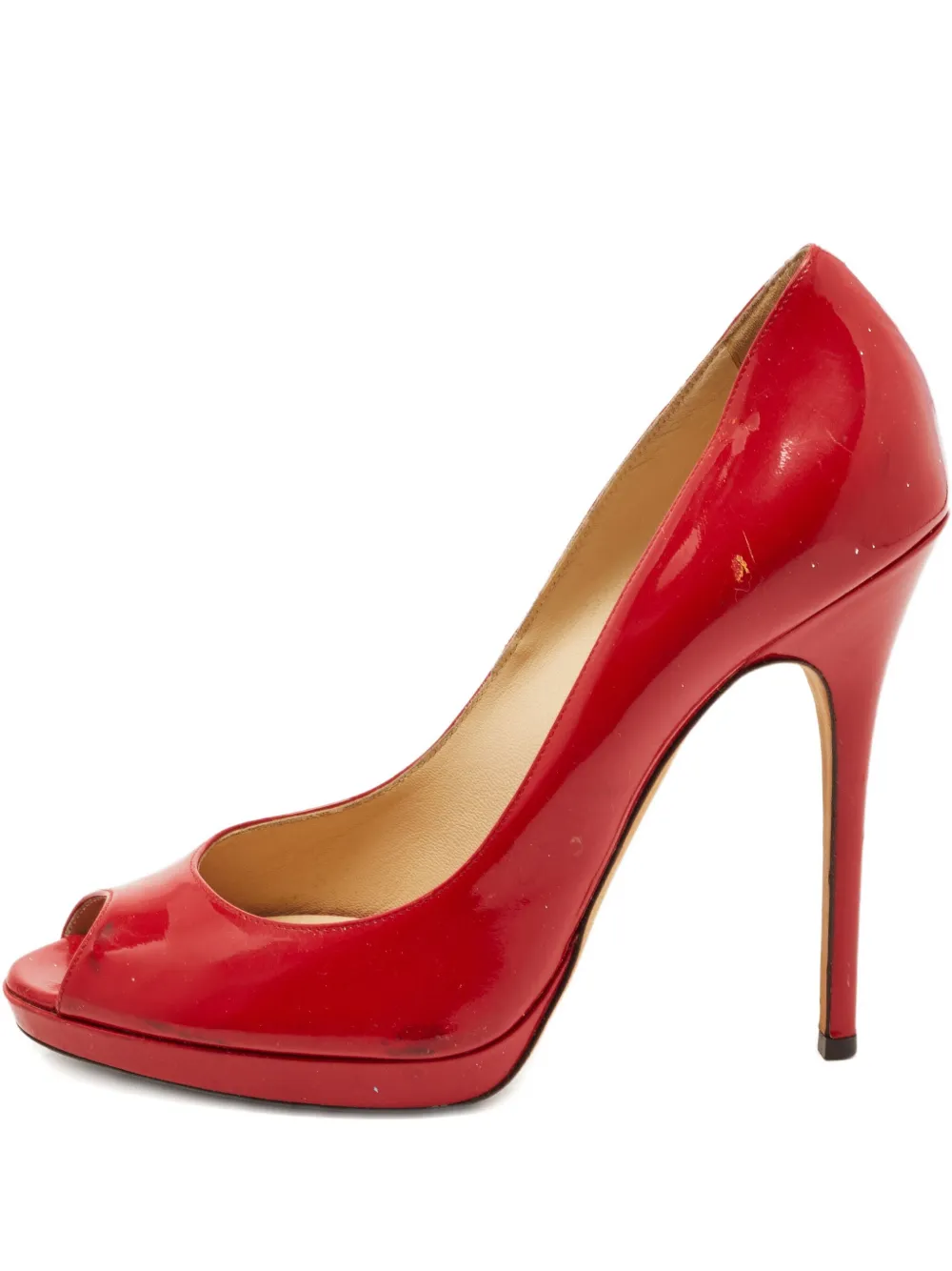 Jimmy Choo Pre-Owned 125mm leather heeled pumps | Red | Image 1