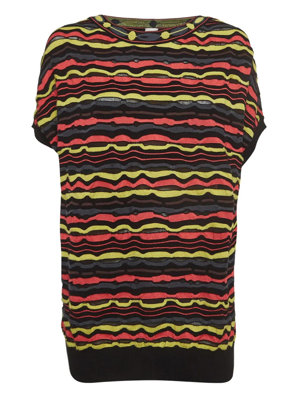 Missoni Pre-Owned wave-stripe top | Black | Image 1