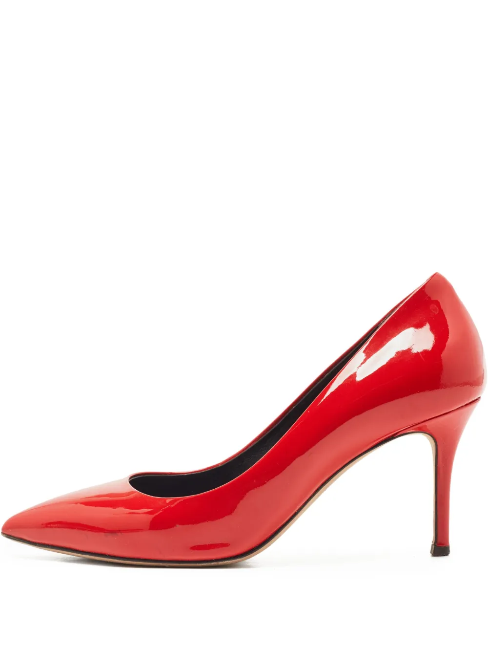 Giuseppe Zanotti Vintage حذاء جلد بكعب 75 ملم | أحمر | Image 1