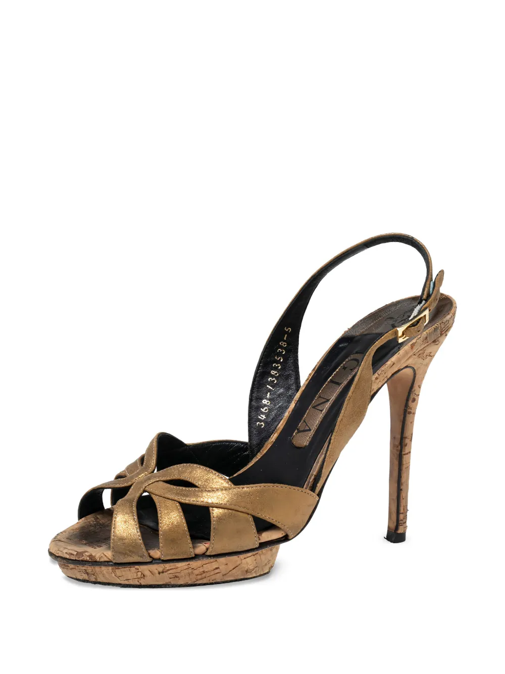 Gina pre-owned 115mm platform strappy sandals | Image 2