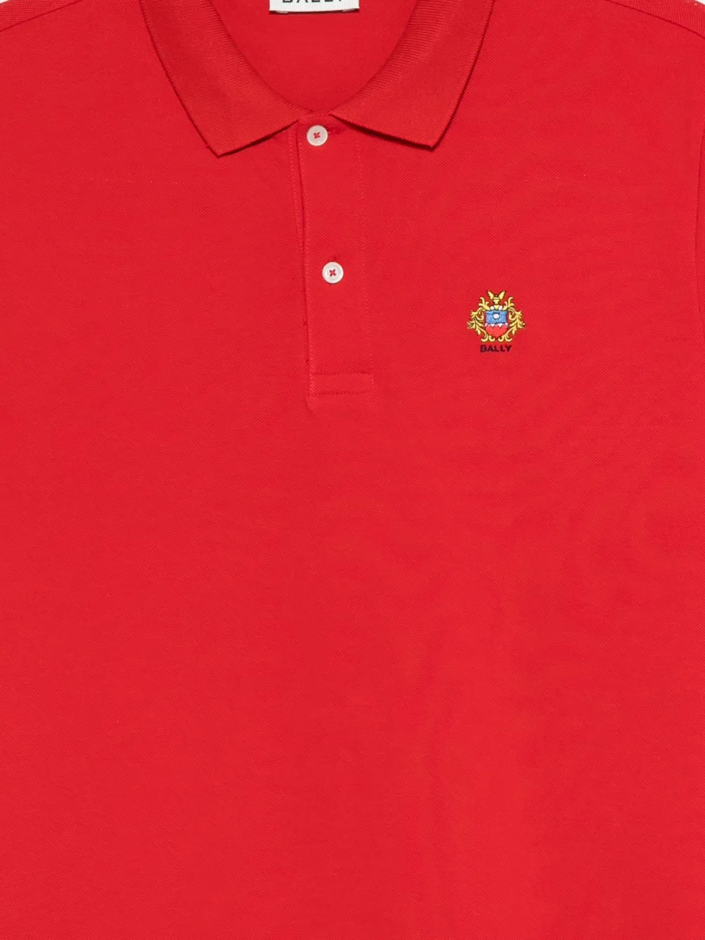 Bally Poloshirt met logopatch Rood