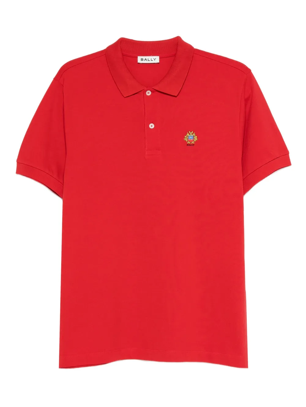 Bally logo-patch polo shirt | Red | Image 1
