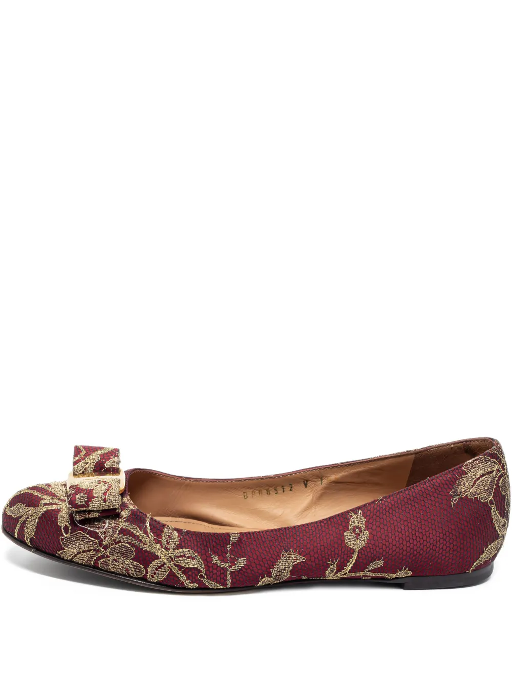 Ferragamo Pre-Owned bow-detailed ballet flats | Red | Image 1