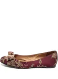Ferragamo Pre-Owned bow-detailed ballet flats - Red