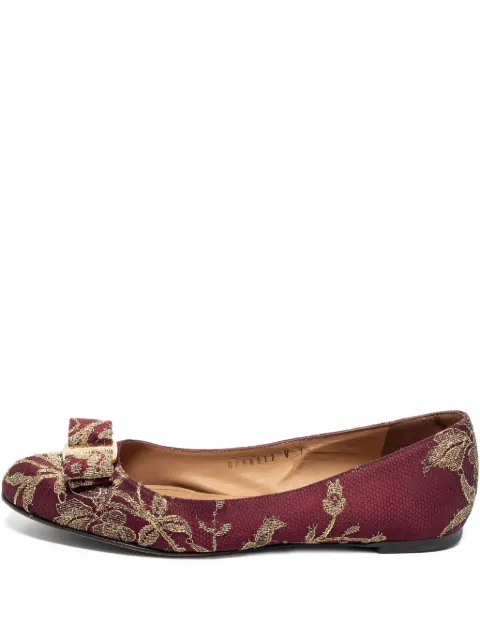 Ferragamo Pre-Owned flats con detalle de moño