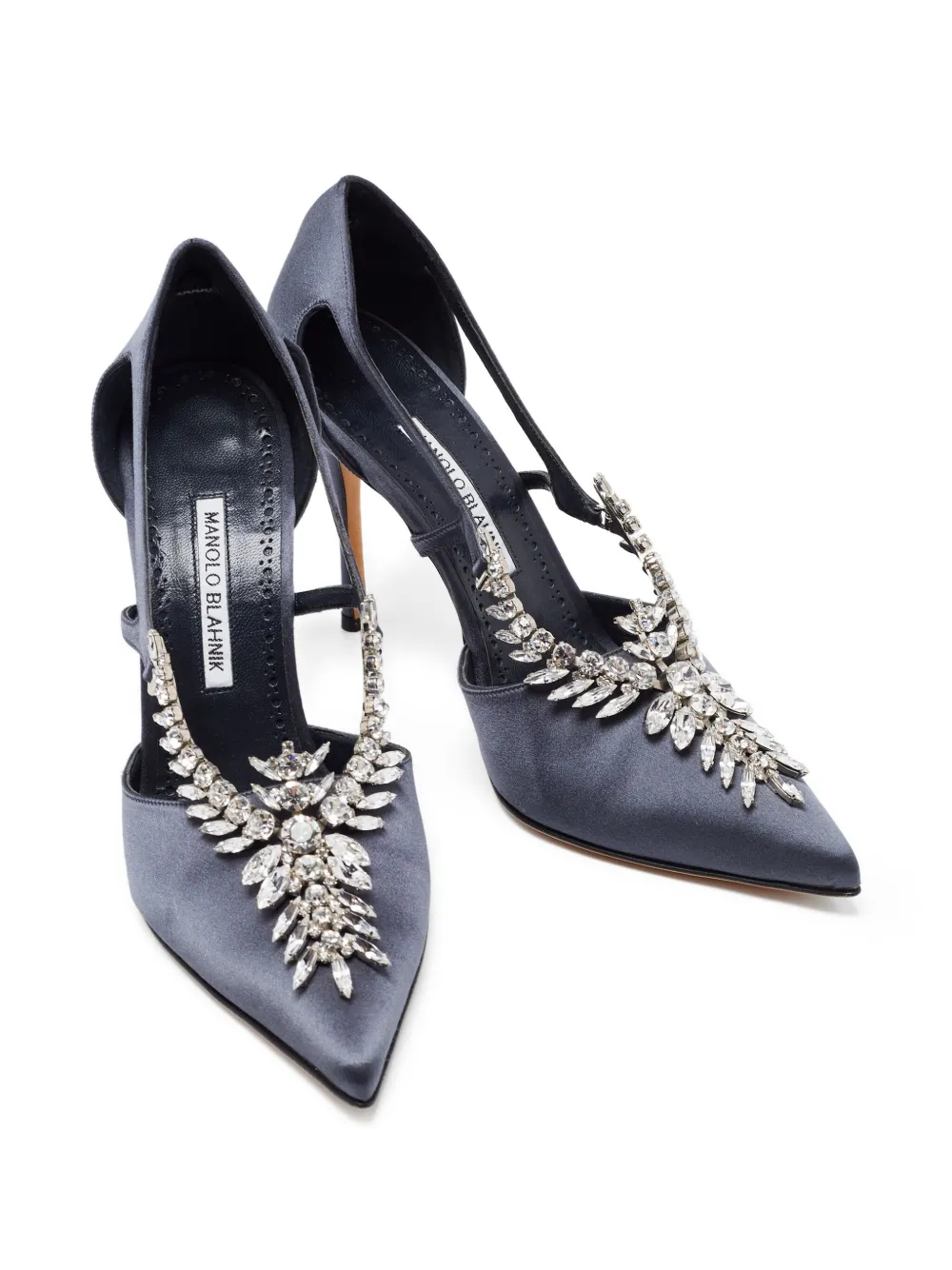Manolo Blahnik pre-owned 110mm Lala crystal-embellished
