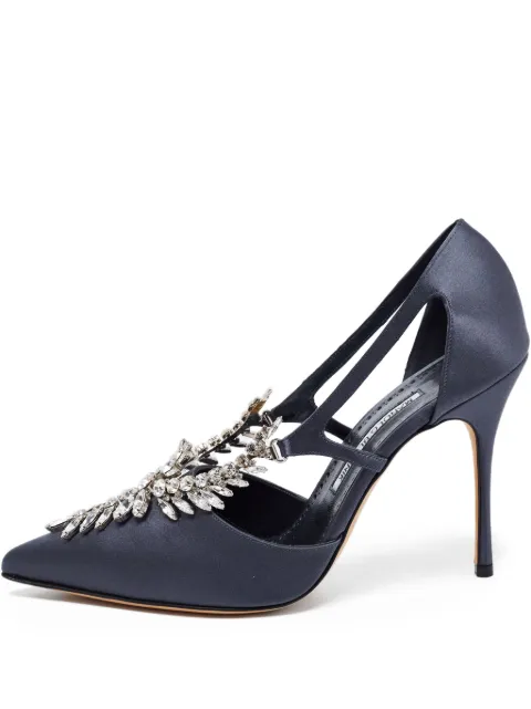 Manolo Blahnik pre-owned 110mm Lala crystal-embellished pointed-toe pumps
