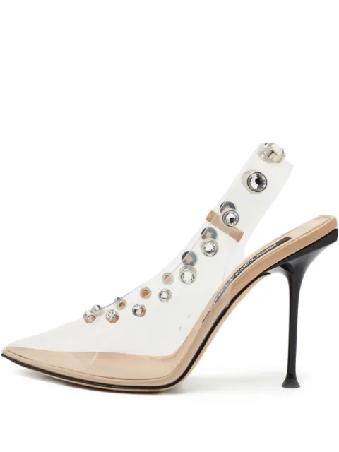Sergio Rossi Vintage pre-owned 110mm Milano crystal-embellished pumps