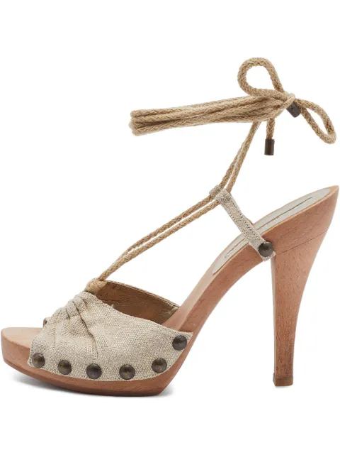 Stella McCartney Pre-Owned 125mm wood platform sandals