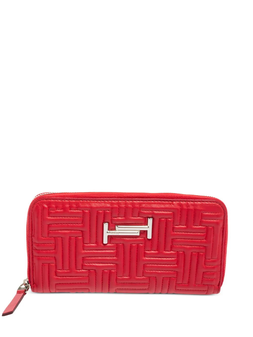 Tod's Vintage cartera capitonada con cierre de archivo | rojo | Image 1