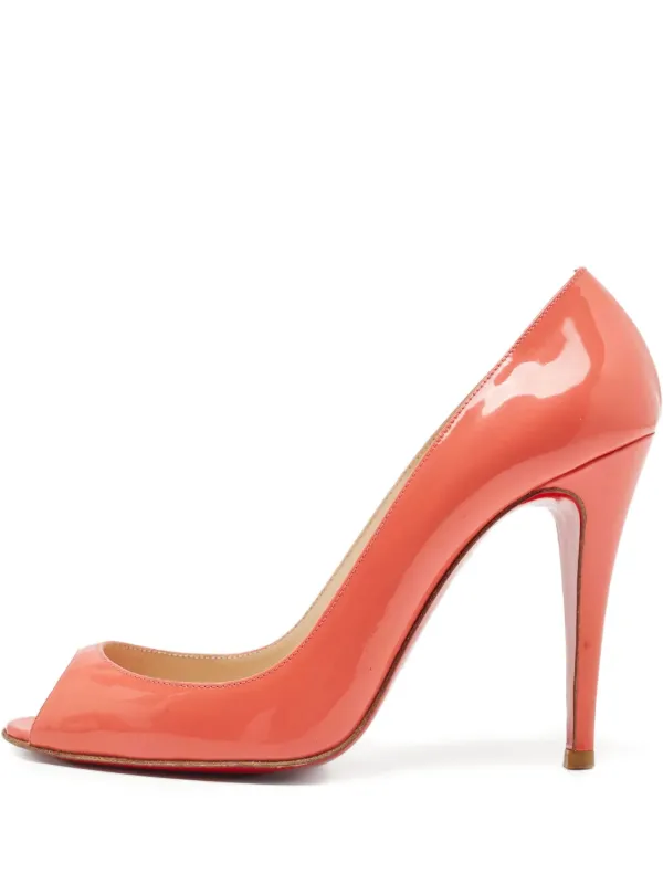 Christian Louboutin Pre-Owned 100mm Flo Pumps Orange