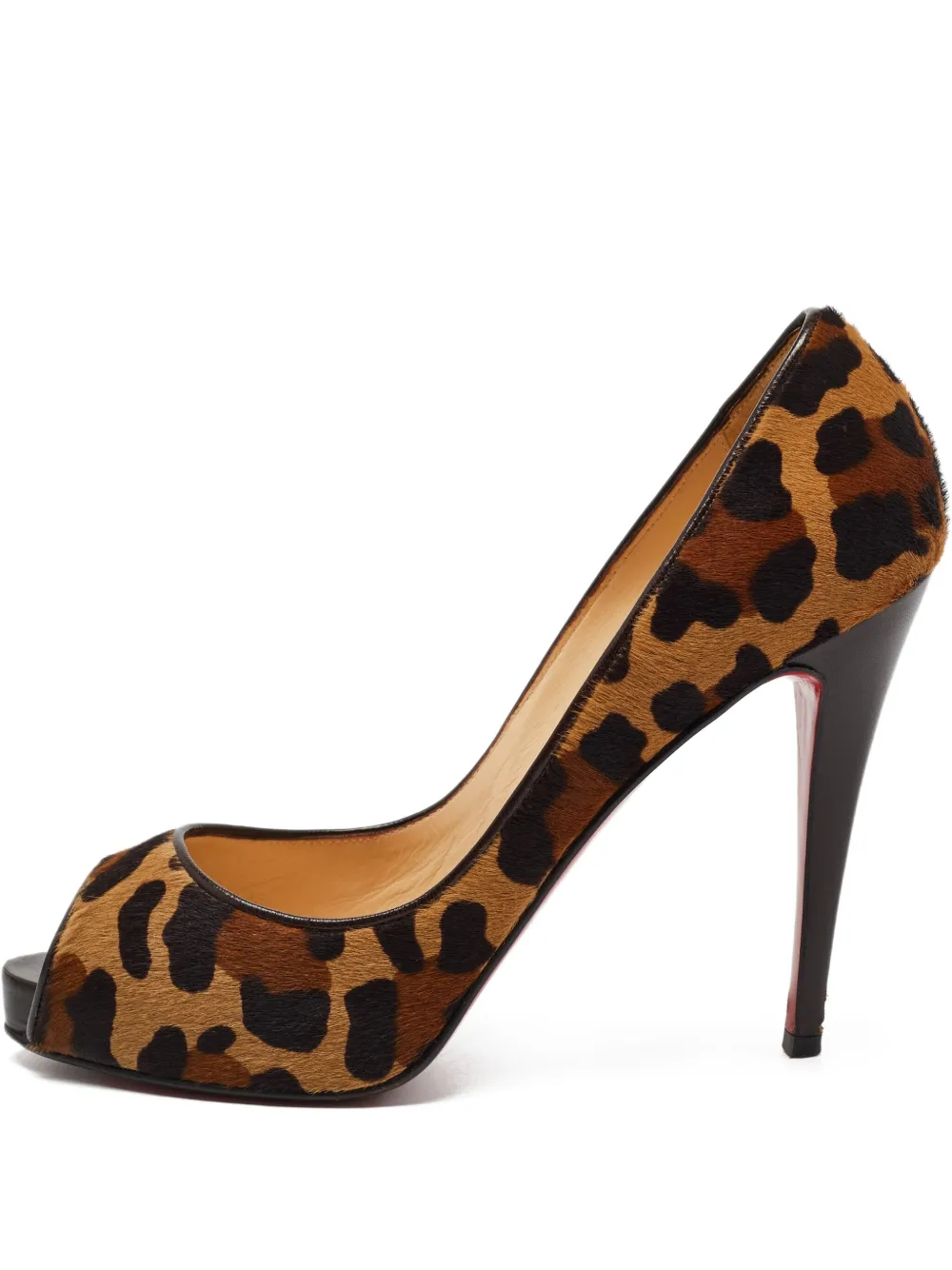 Christian Louboutin Pre-Owned Sandalen mit Leoparden-Print 120mm - Braun