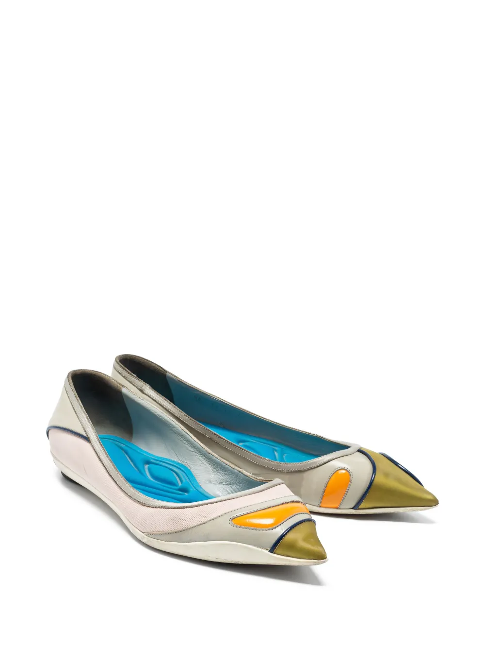 Christian Dior Pre-Owned Ballerina's met colourblocking - Groen