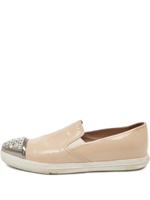 Miu Miu Pre-Owned crystal-embellished sneakers
