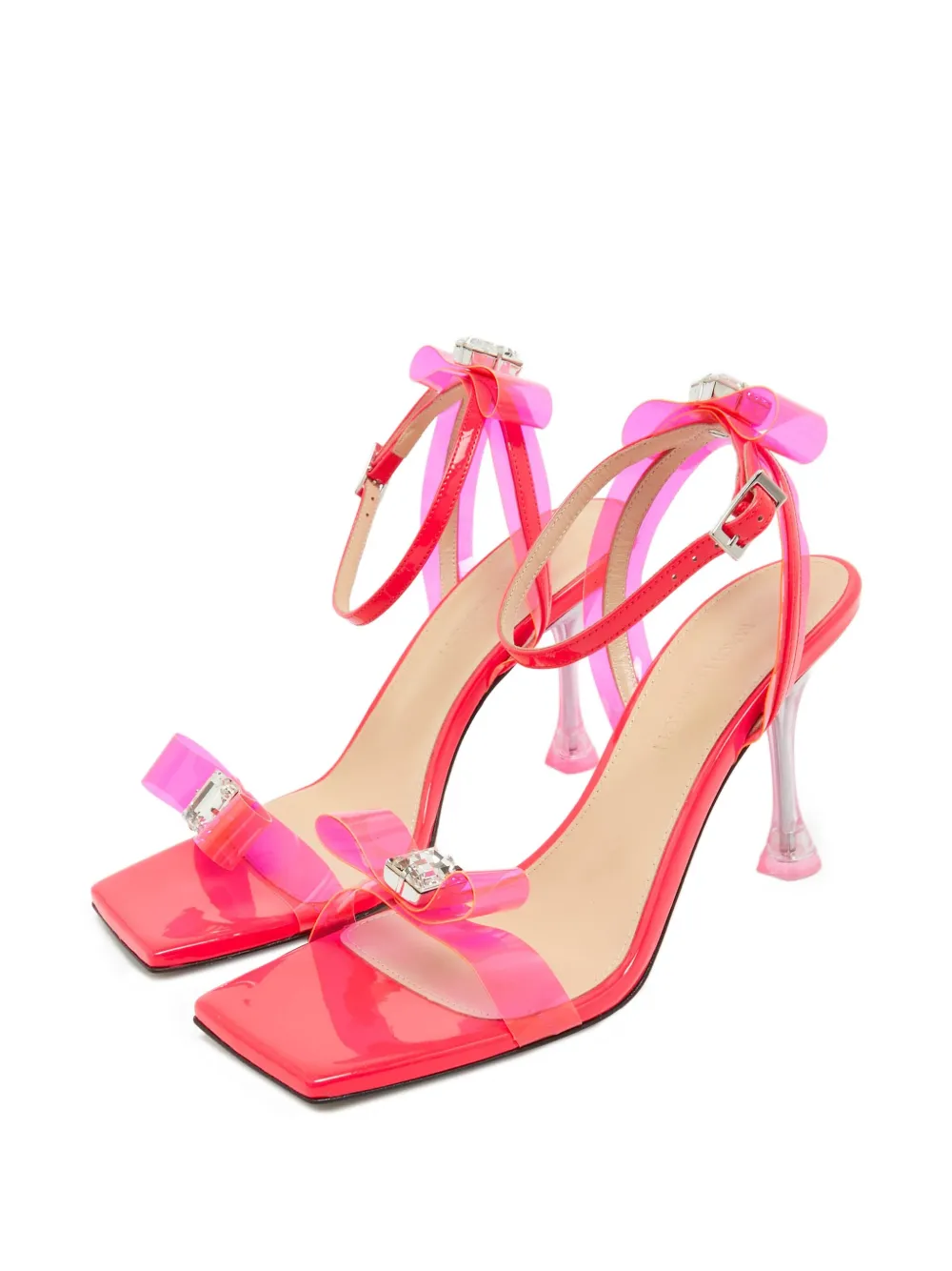MACH & MACH pre-owned 95mm transparent-strap square-toe sandals | Image 2