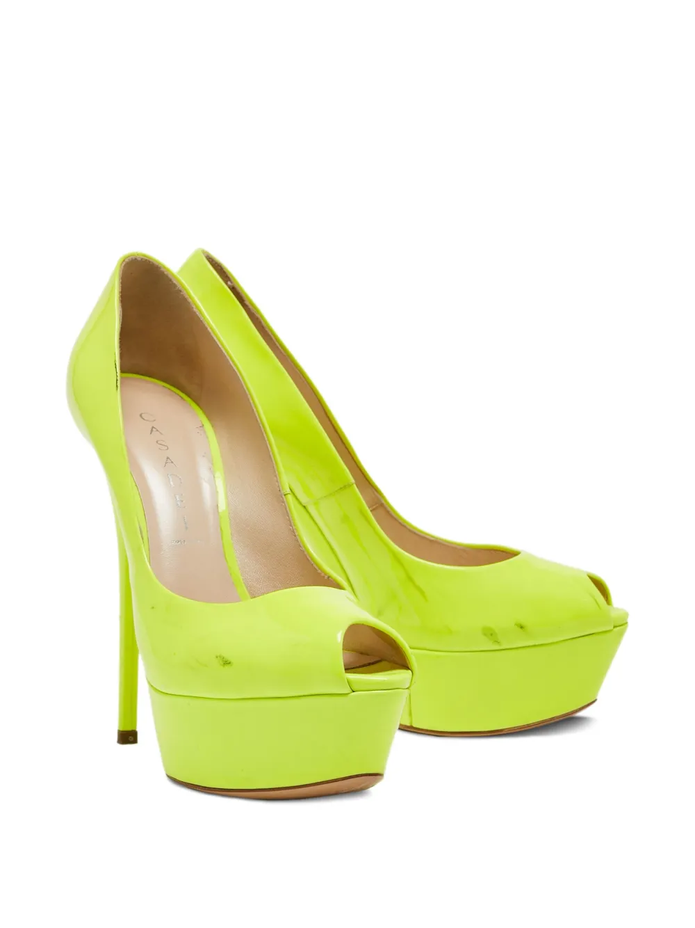 Casadei Vintage pre-owned 140mm Daisy platform peep-toe pumps | Image 2